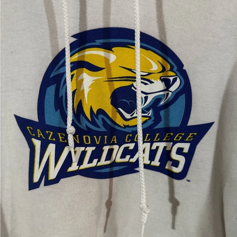 Vtg Mens M Champion Casanova Wildcats Pullover Graphic Print Hoodie NCAA 2 Sided